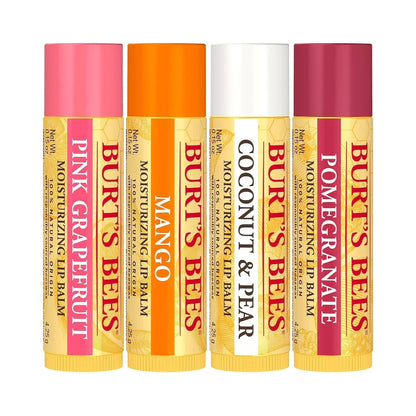 Burt's Bees Superfruit Flavoured Moisturizing Lip Balm 0.15oz - 4 Lip Balms