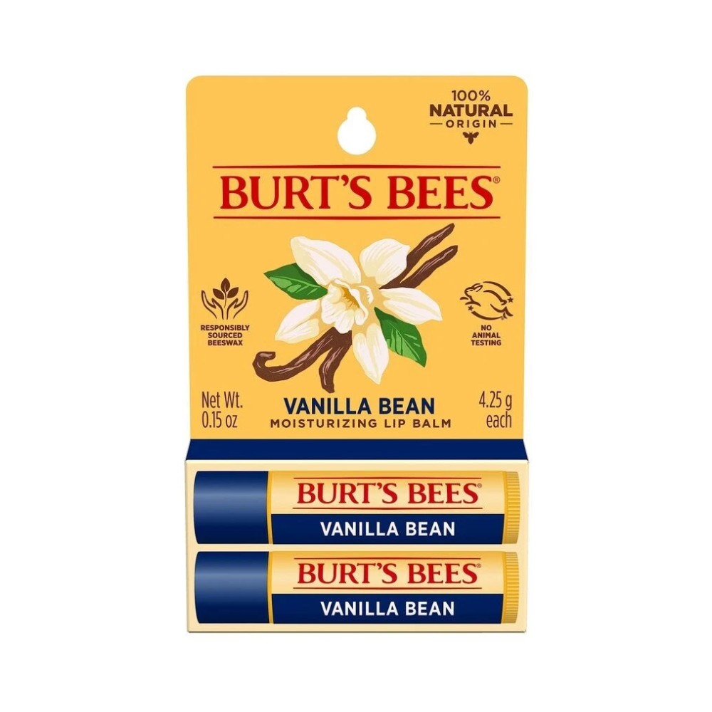 Burt's Bees Vanilla Bean Moisturizing Lip Balm 0.15oz - Pack of 2