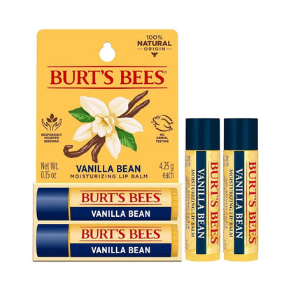 Burt's Bees Vanilla Bean Moisturizing Lip Balm 0.15oz - Pack of 2