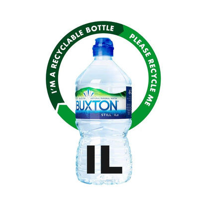 Buxton Natural Still Mineral Water 1L Sports Cap - Pack of 12