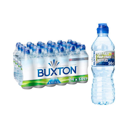 Buxton Natural Still Mineral Water 500ml Sports Cap - Pack of 24