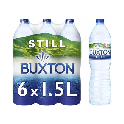 Buxton Natural Still Mineral Water Bottles 1.5L - Pack of 6