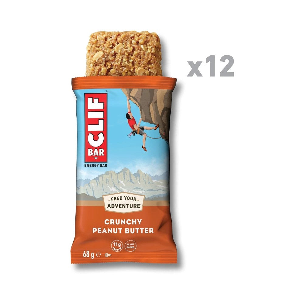 CLIF BAR Crunchy Peanut Butter Energy Bars 68g - Pack of 12