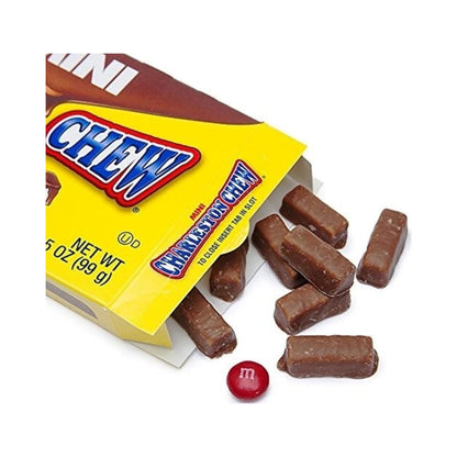 Charleston Chew Vanilla Mini Chocolatey Nougat Bars Box 3.5oz (99g) - Pack of 12