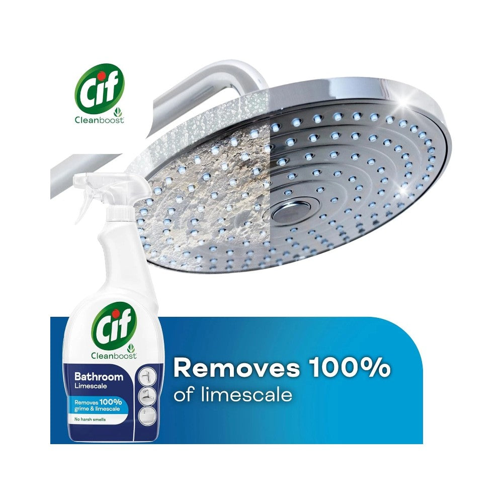 Cif Power & Shine Bathroom Limescale Removal Spray 700ml - Pack of 6