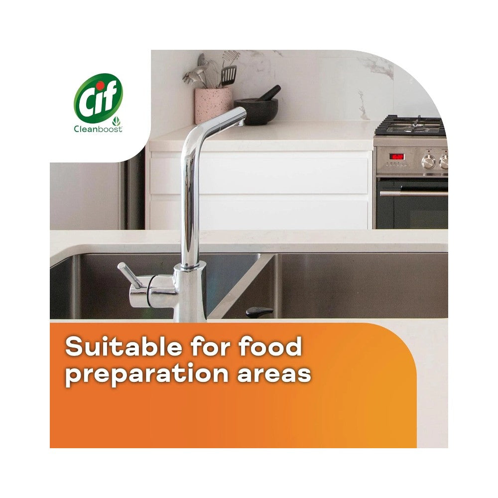 Cif Cleanboost Kitchen Degreaser Spray 700ml - Pack of 6