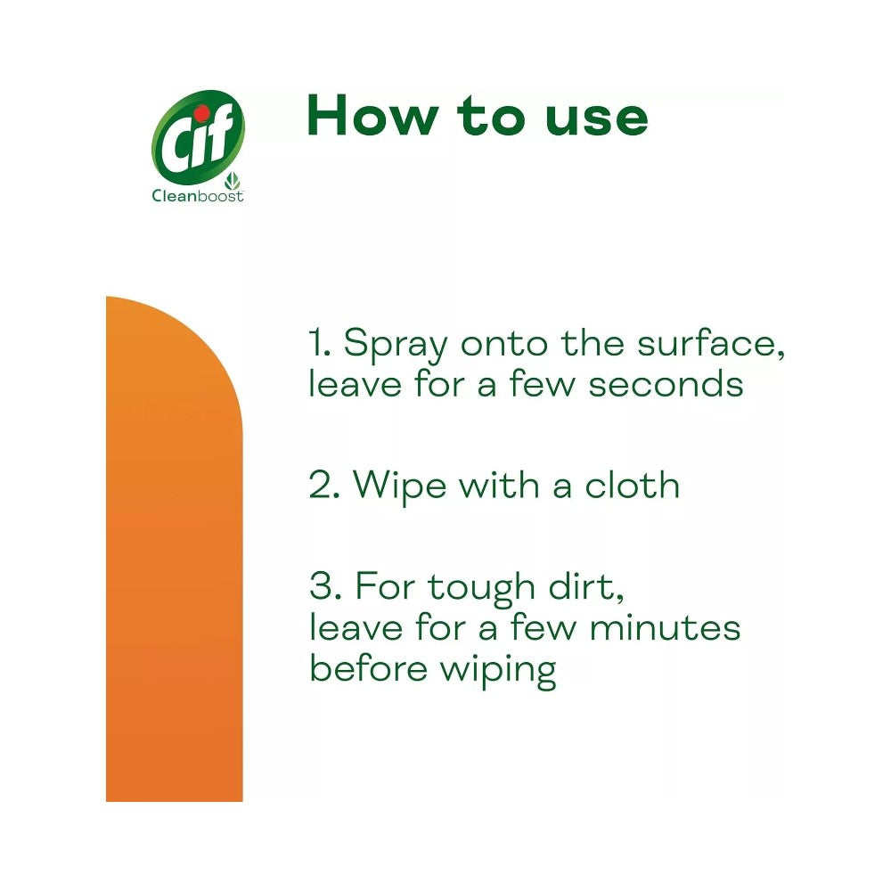 Cif Cleanboost Kitchen Degreaser Spray 700ml - Pack of 6