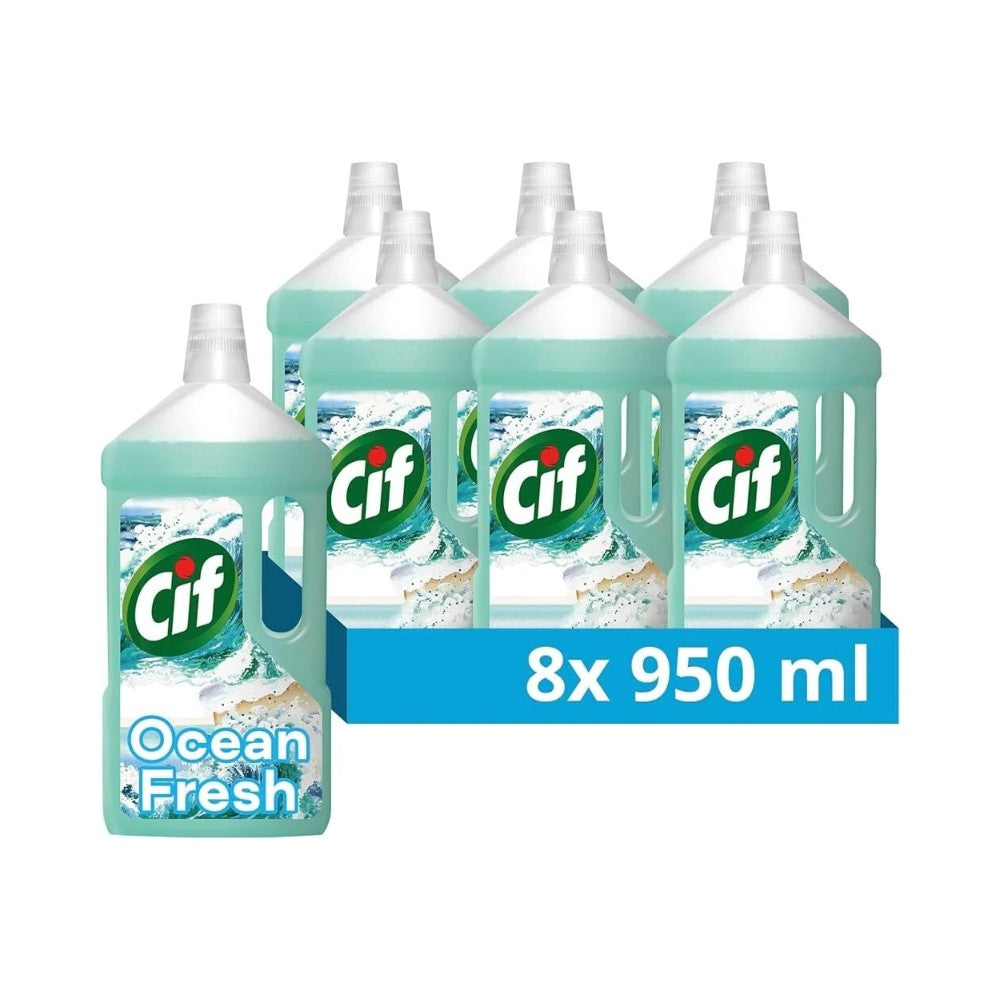 Cif Floor Cleaner Ocean 950ml - Pack of 8