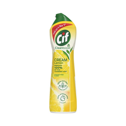 Cif Lemon Cream Cleaner Bottles 500ml - Pack of 8