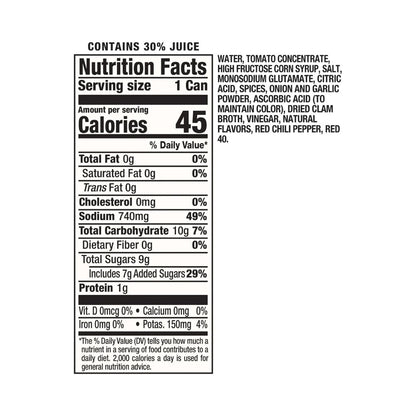 Clamato Original Tomato Cocktail Juice Cans 7.5oz (221ml) - Pack of 24