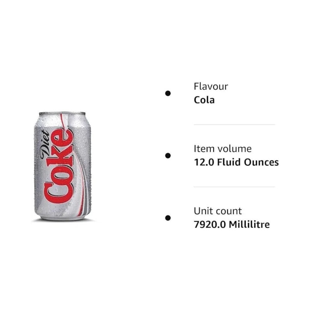 Diet Coke Cans 330ml - Pack of 24