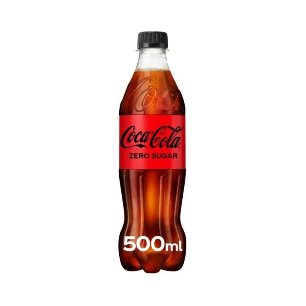 Coca Cola Zero Sugar Bottles 500ml - Pack of 24