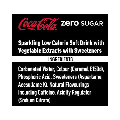 Coca Cola Zero Sugar Bottles 500ml - Pack of 24