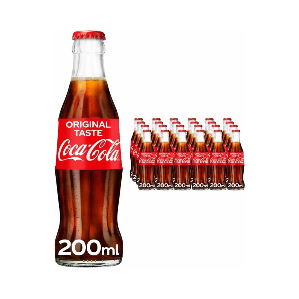 Coca Cola Original Glass Bottles 200ml - Pack of 24
