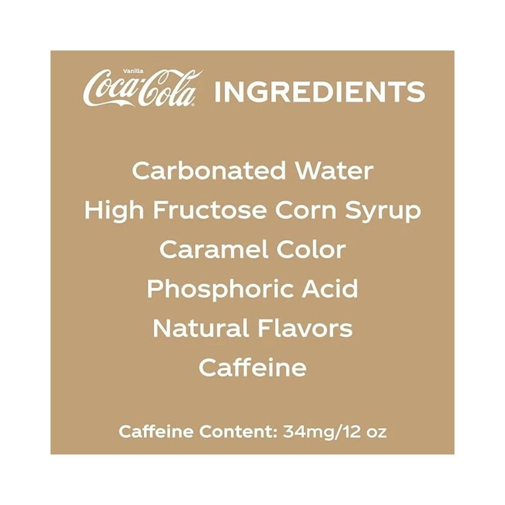 Coca Cola Vanilla Cans 355ml - Pack of 12