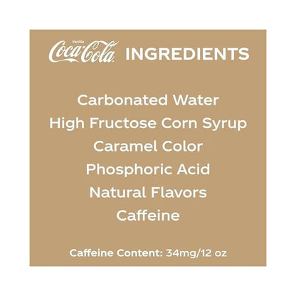 Coca Cola Vanilla Cans 355ml - Pack of 12