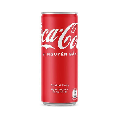 Coca Cola Classic Soft Drink Slim Cans 320ml - Pack of 24 - Vietnam Import