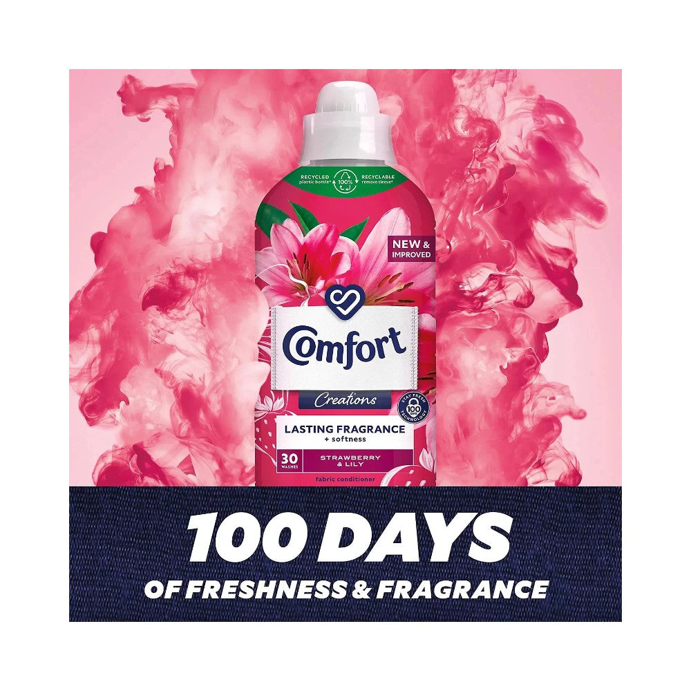 Comfort Creations Strawberry & Lily Fabric Conditioner 900ml - 30 Washes