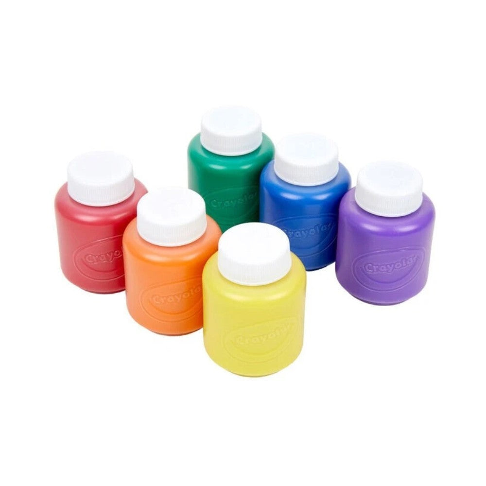 Crayola 6 Washable Kids Project Paint Classic Bottles 2oz (59ml) Each