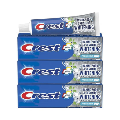 Crest Plus Baking Soda & Peroxide Whitening Toothpaste 232g - Pack of 3