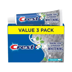 Crest Plus Baking Soda & Peroxide Whitening Toothpaste 232g - Pack of 3