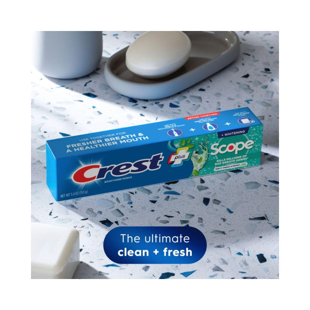Crest Plus Complete Scope Minty Fresh Toothpaste 5.4oz (153g) - Pack of 3