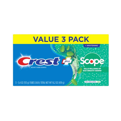 Crest Plus Complete Scope Minty Fresh Toothpaste 5.4oz (153g) - Pack of 3