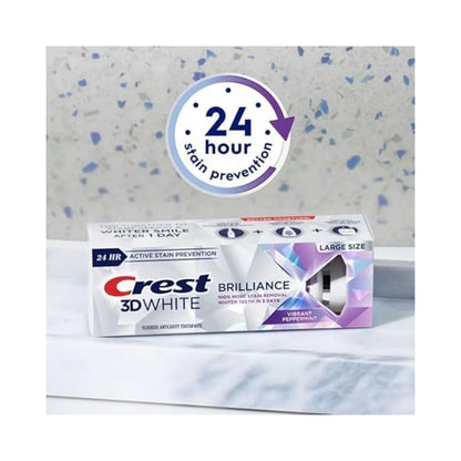 Crest 3D White Brilliance Vibrant Peppermint Toothpaste 116g