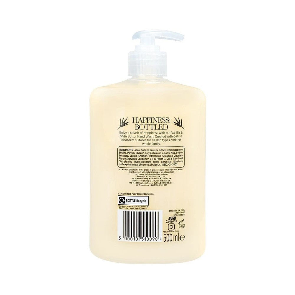 Cussons Creations Vanilla & Shea Butter Handwash Bottles 500ml - Pack of 6
