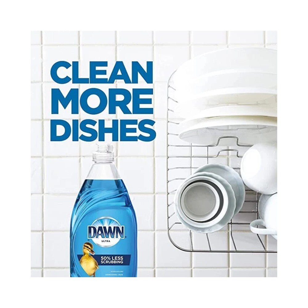 Dawn Ultra Dishwashing Liquid Soap Original Scent (573ml) 19.4oz + Sponge