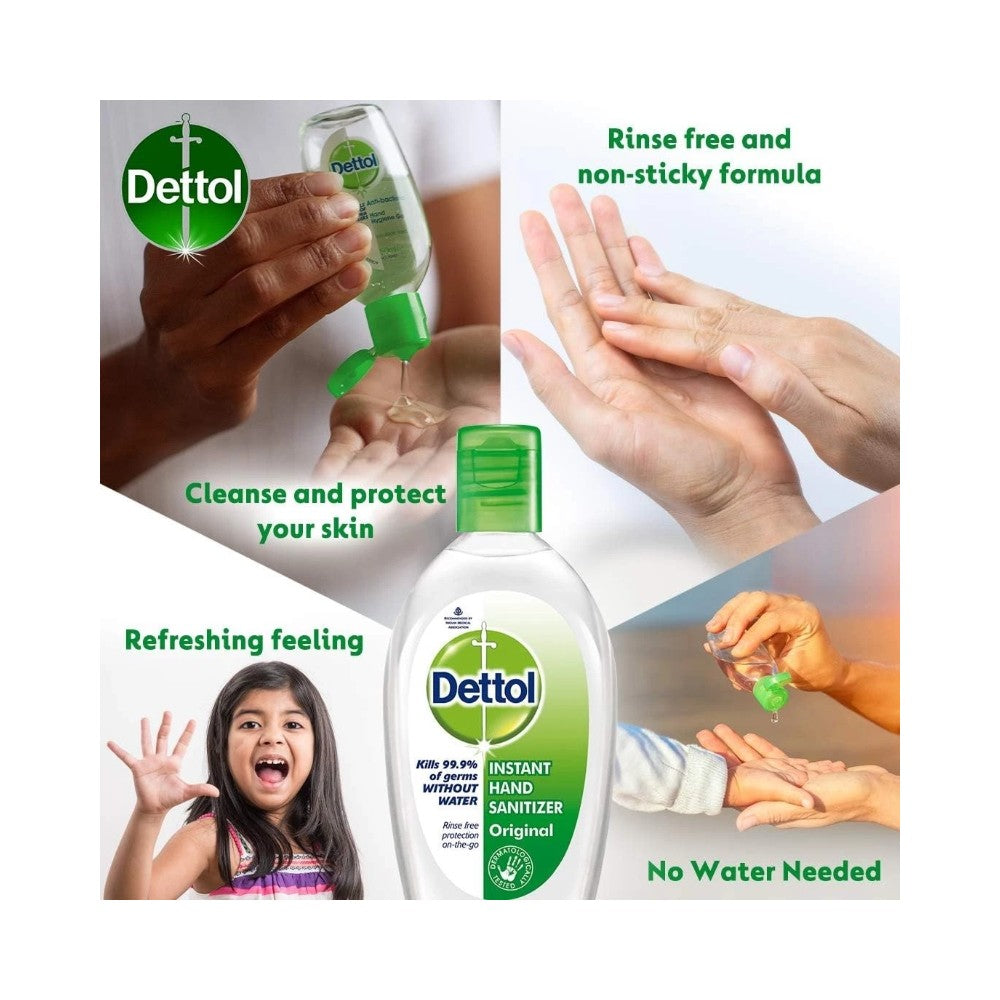 Dettol Hand Sanitizer Gel Bottles 50ml - Pack of 12