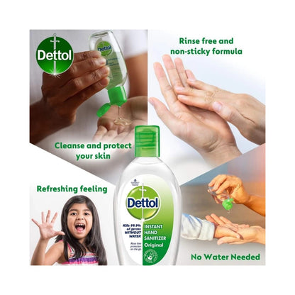 Dettol Hand Sanitizer Gel Bottles 50ml - Pack of 12