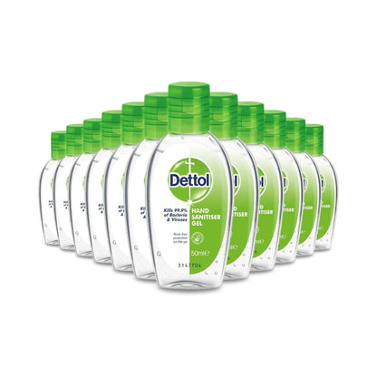 Dettol Hand Sanitizer Gel Bottles 50ml - Pack of 12