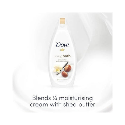 Dove Caring Bath Shea Butter & Vanilla Moisturising Cream 450ml
