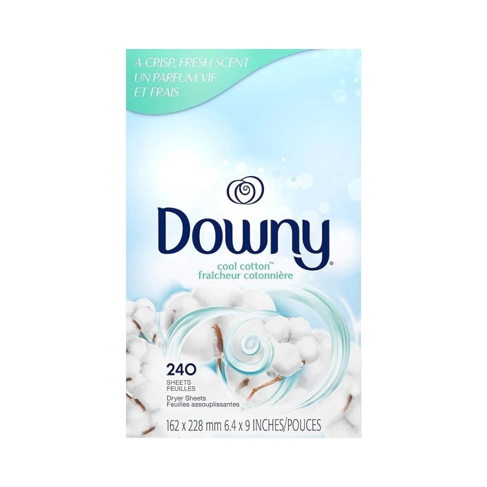 Downy Fabric Softener Dryer Sheets Cool Cotton 240 Sheets