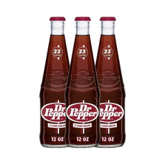 Dr Pepper Made With Cane Sugar Glass Bottles 12oz (355ml) - Pack of 3