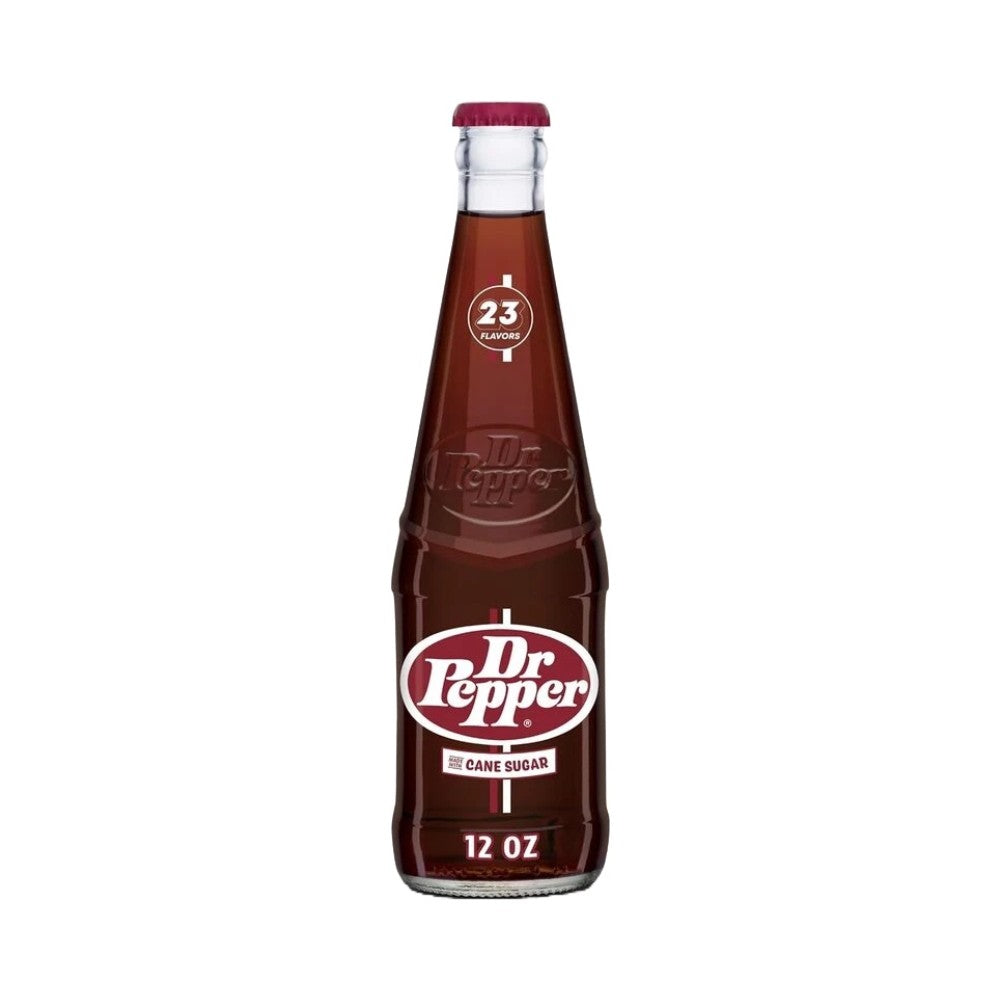 Dr Pepper Made With Cane Sugar Glass Bottles 12oz (355ml) - Pack of 3