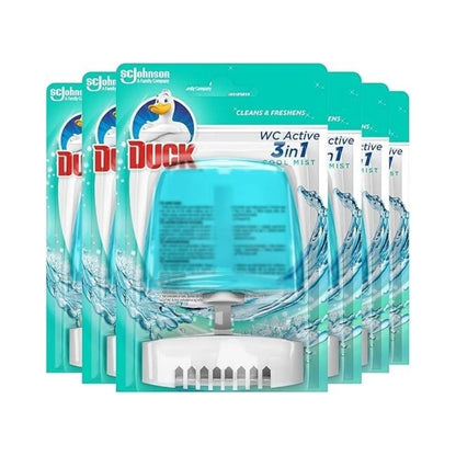 Duck 3 in 1 Toilet Liquid Rim Block Cool Mist (55ml) - Pack of 6