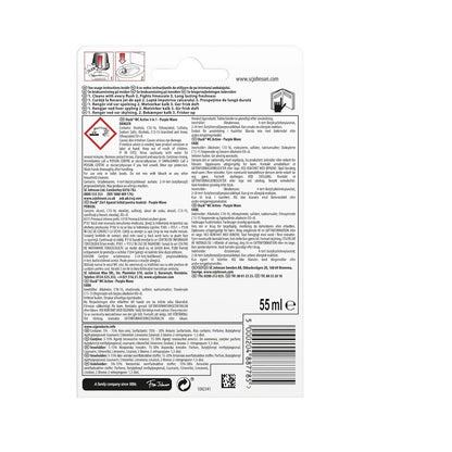 Duck 3 in 1 Toilet Liquid Rim Block Purple Wave (55ml) - Pack of 6