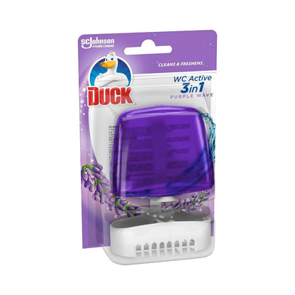 Duck 3 in 1 Toilet Liquid Rim Block Purple Wave (55ml) - Pack of 6