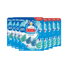 Duck Active Clean Marine Wave Toilet Liquid Rim Block 4's 38.6g - Pack of 8
