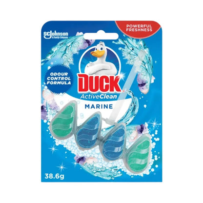 Duck Active Clean Marine Wave Toilet Liquid Rim Block 4's 38.6g - Pack of 8