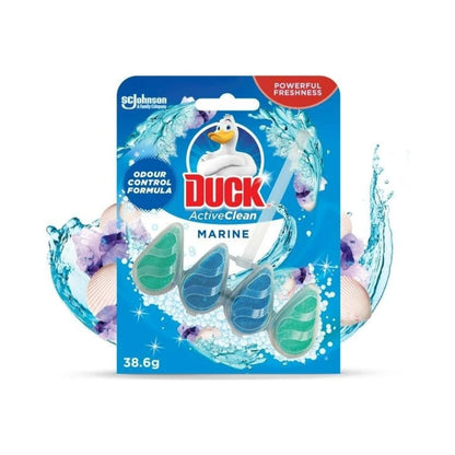 Duck Active Clean Marine Wave Toilet Liquid Rim Block 4's 38.6g - Pack of 8