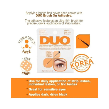 Duo Brush On Striplash Adhesive Dark Tone 0.18oz (5g)