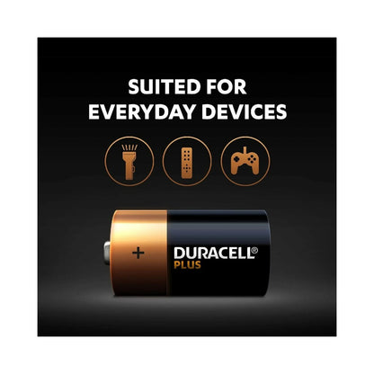Duracell Plus C Alkaline Batteries 2pk