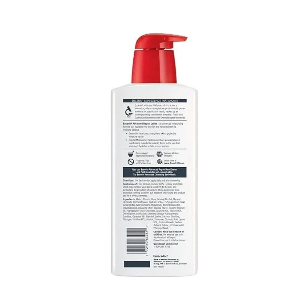 Eucerin Advanced Repair Lotion For Dry Skin Bottle 500ml - Fragrance Free