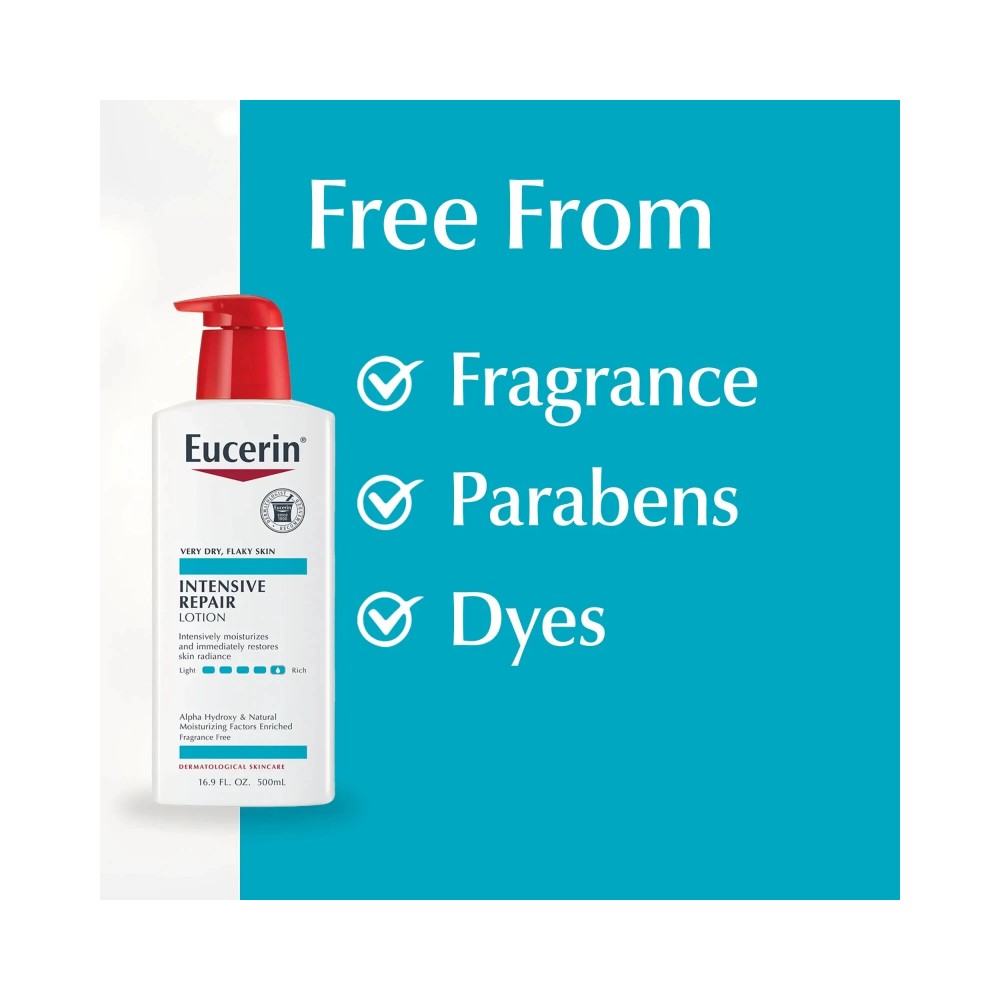 Eucerin Intensive Repair Lotion For Dry & Flaky Skin 500ml - Fragrance Free