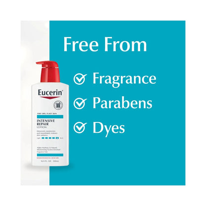 Eucerin Intensive Repair Lotion For Dry & Flaky Skin 500ml - Fragrance Free