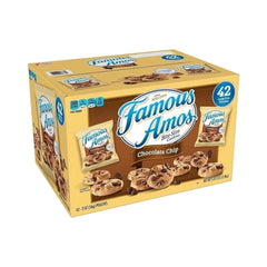 Famous Amos Chocolate Chip Bite Size Cookies Pouches 2oz (56g) - Pack of 42