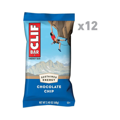 CLIF BAR Chocolate Chip Energy Bars 68g - Pack of 12